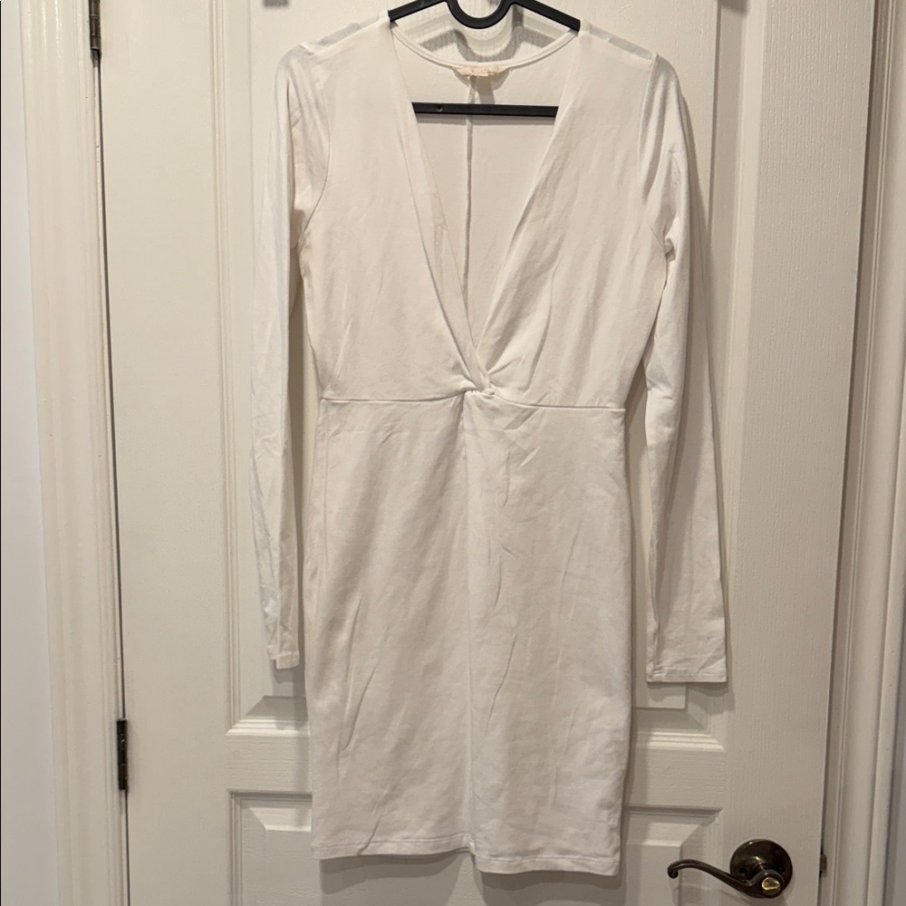 Guess White Long Sleeve Dress